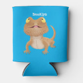 Rafraîchisseur Pour Canette Caricature de lézard de dragon à barbe (Devant)