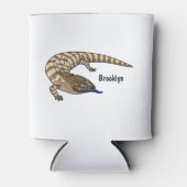 Rafraîchisseur Pour Canette Caricature de lézard rouge (Devant)