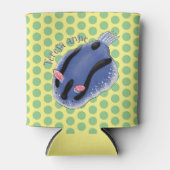 Rafraîchisseur Pour Canette Caricature de nudibranche bleu mignon (Devant)