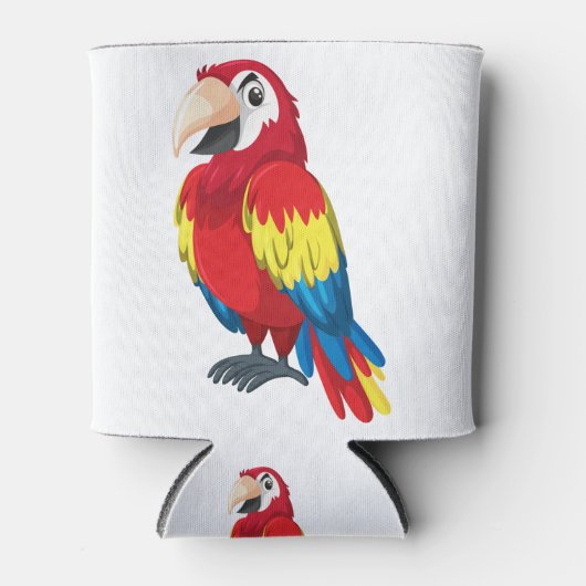 Rafraîchisseur Pour Canette Caricature de perroquet mignon (Devant)