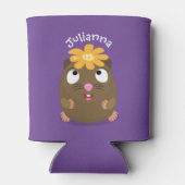 Rafraîchisseur Pour Canette Caricature joyeuse de cobaye mignonne (Dos)