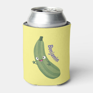 Rafraîchisseur Pour Canette Caricature joyeux de courgettes mignonnes