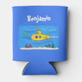 Rafraîchisseur Pour Canette Caricature sous-marine joyeuse (Devant)