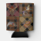 Rafraîchisseur Pour Canette Carreaux de chasse avec faune gibier (Devant)