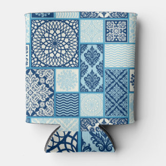 Rafraîchisseur Pour Canette Carreaux de patchwork, arrière - plan transparent.