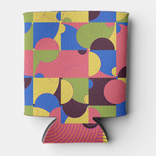 Rafraîchisseur Pour Canette Carreaux vintages Retro Motif des années 1960