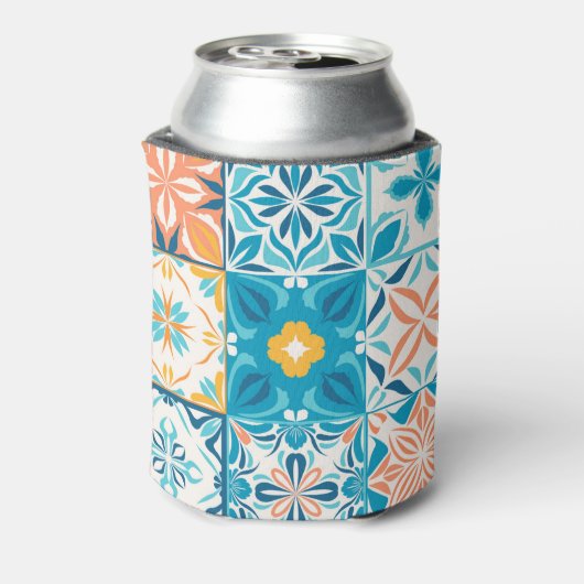 Rafraîchisseur Pour Canette Carrelage orange et bleu (Can Dos)