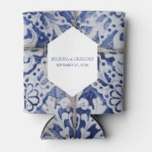 Rafraîchisseur Pour Canette Carrelage portugais rustique Mariage Faveur (Devant)