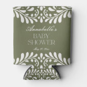 Rafraîchisseur Pour Canette Carrelage Talavera Vert Baby shower Fiesta espagno (Devant)