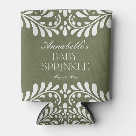 Rafraîchisseur Pour Canette Carrelage Talavera Vert Espagnol Fiesta Bébé Parse (Devant)