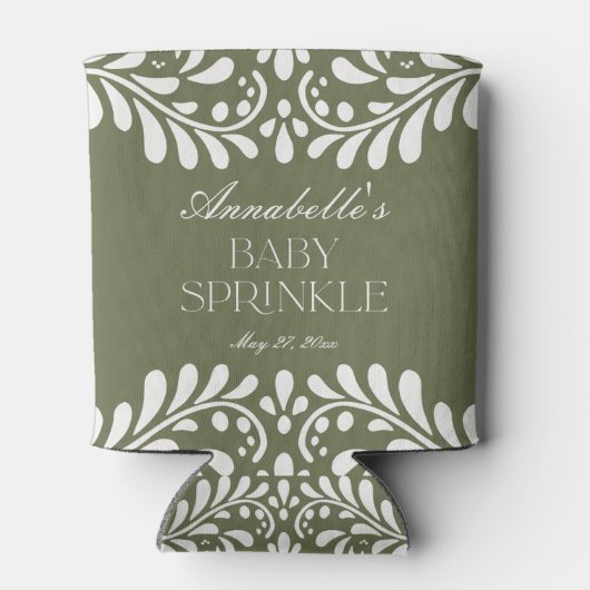 Rafraîchisseur Pour Canette Carrelage Talavera Vert Espagnol Fiesta Bébé Parse (Dos)