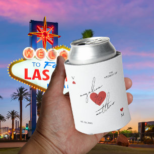 Rafraîchisseur Pour Canette Carte à jouer moderne Faveur de mariage Casino Veg