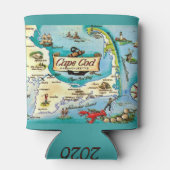 Rafraîchisseur Pour Canette Carte de Cape Cod (Dos)
