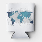 Rafraîchisseur Pour Canette Carte de dessin créative du monde (Devant)