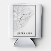 Rafraîchisseur Pour Canette Carte de l'île de Hilton (Devant)