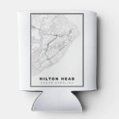 Rafraîchisseur Pour Canette Carte de l'île de Hilton (Dos)