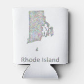 Rafraîchisseur Pour Canette Carte de l'île de Rhode (Dos)