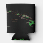 Rafraîchisseur Pour Canette Carte de l'île d'Hawaii emballage bouteille (Dos)