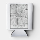 Rafraîchisseur Pour Canette Carte de Minneapolis (Devant)