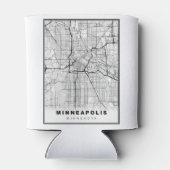 Rafraîchisseur Pour Canette Carte de Minneapolis (Dos)