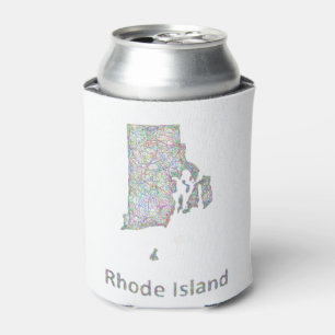 Rafraîchisseur Pour Canette Carte d'Île de Rhode