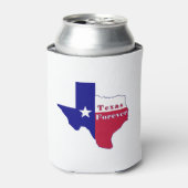 Rafraîchisseur Pour Canette Carte du drapeau Texas Forever (Can devant)