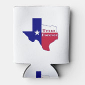 Rafraîchisseur Pour Canette Carte du drapeau Texas Forever (Devant)