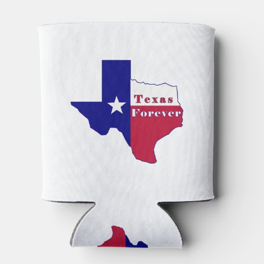 Rafraîchisseur Pour Canette Carte du drapeau Texas Forever (Dos)