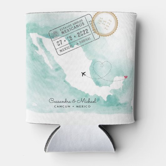 Rafraîchisseur Pour Canette Carte du Mexique | Cancun | Rafraîchisseur (Devant)