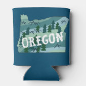 Rafraîchisseur Pour Canette Carte illustrée de l'État de l'Oregon (Dos)