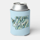 Rafraîchisseur Pour Canette Carte illustrée de l'État de Washington (Can Dos)