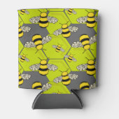 Rafraîchisseur Pour Canette Carton Bee Hive gris vert (Devant)
