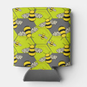 Rafraîchisseur Pour Canette Carton Bee Hive gris vert (Dos)