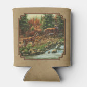 Rafraîchisseur Pour Canette Cascade de cerfs et de ruisseaux Tan (Dos)