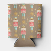 Rafraîchisseur Pour Canette Casse-noix Rustique Kraft Gold Snowflakes (Devant)