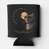 Rafraîchisseur Pour Canette Cat 2024 Total Solaire Eclipse Viewing Party Invi (Dos)