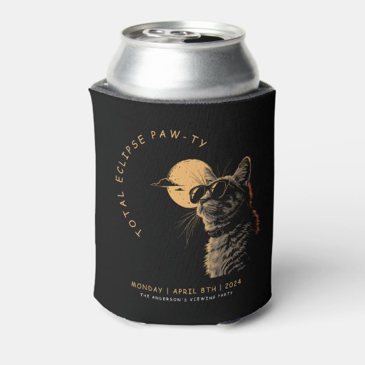 Rafraîchisseur Pour Canette Cat 2024 Total Solaire Eclipse Viewing Party Invi (Can Dos)