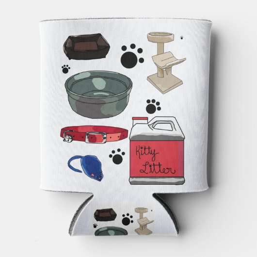 Rafraîchisseur Pour Canette Cat Kitten Lit Tree Kitty Litter Collar Bowl (Devant)