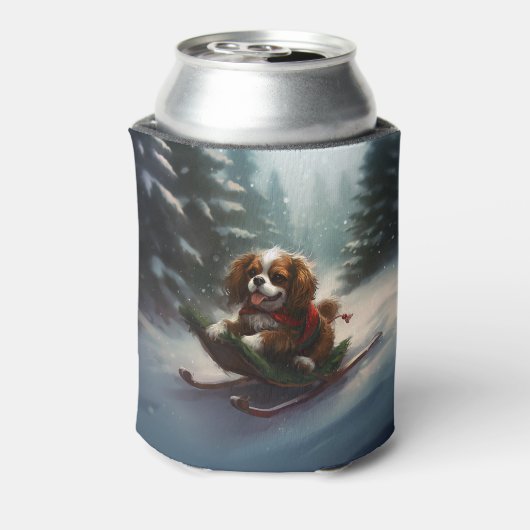 Rafraîchisseur Pour Canette Cavalier King Charles Spaniel neige de Noël (Can Dos)