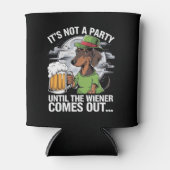 Rafraîchisseur Pour Canette Ce n'est pas une fête jusqu'à Dachshund Irish Beer (Devant)