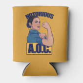 Rafraîchisseur Pour Canette Célèbre AOC alexandria ocasio cortez rétro rosie (Devant)