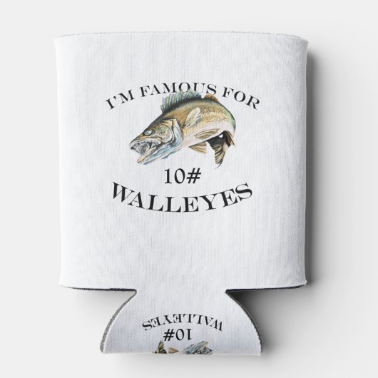 Rafraîchisseur Pour Canette Célèbre Pour 10 LB Walleyes Customisé (Dos)