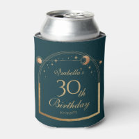 Celestial Green Gold Sun Moon Stars 30e anniversai