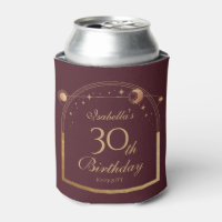 Celestial Red Gold Sun Moon Stars 30e anniversaire