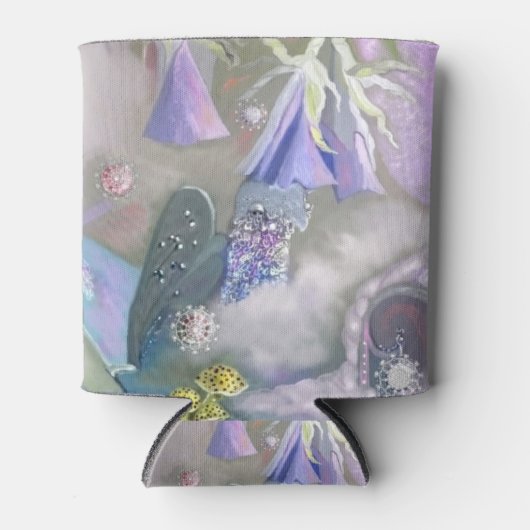 Rafraîchisseur Pour Canette Cellules bleutées et papillon peuvent refroidir (Devant)