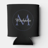 Rafraîchisseur Pour Canette Cercle minimal moderne nom initial monogramme mode (Dos)