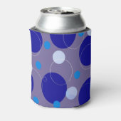 Rafraîchisseur Pour Canette Cercles Bleus Rétro & Ovales Royal Periwinkle Aqua (Can Dos)