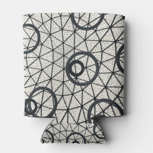 Rafraîchisseur Pour Canette Cercles noirs et blancs (Dos)