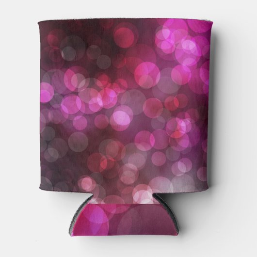 Rafraîchisseur Pour Canette Cercles vintages : rose foncé, bleu. (Devant)