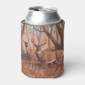 Rafraîchisseur Pour Canette Cerf De Virginie Dans La Forêt Style Rétro Nature (Can devant)